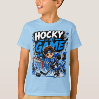 T-shirt Hockey Est Mon Jeu | Conception De Sport Pour Enfa
