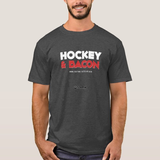 T-shirt Hockey et lard (Devant)