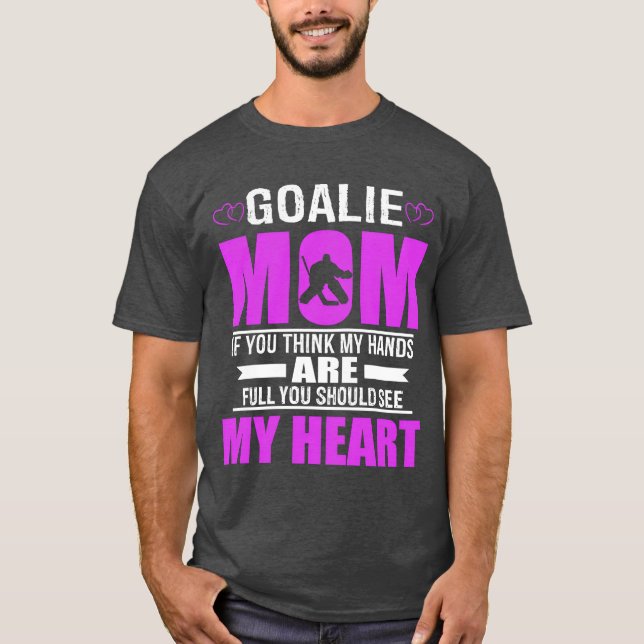 T-shirt Hockey Goalie Mom Best Mothers Cadeau retro (Devant)