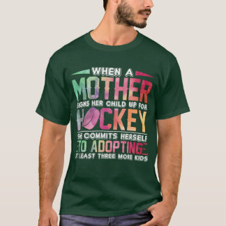 T-shirt Hockey Mère Drôle Drôle Dit Fête des mères garçon