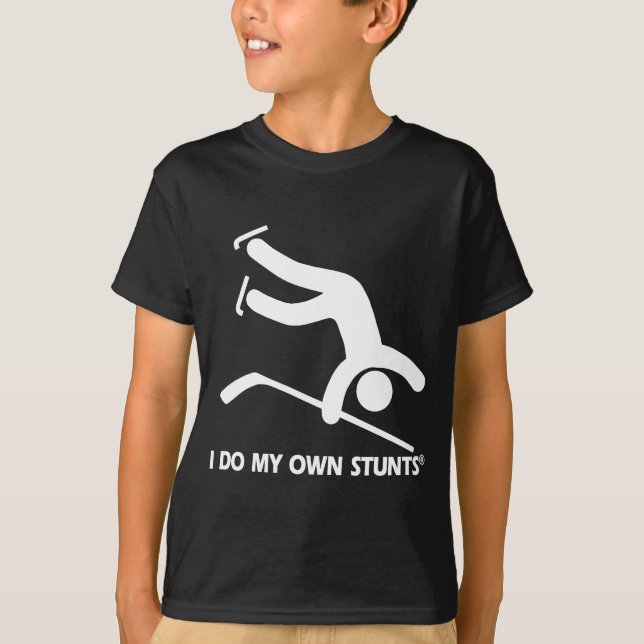 T-shirt Hockey mes propres cascades (Devant)