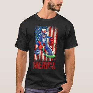 T-shirt Hockey Oncle Sam 4 juillet Garçons Hommes Américai