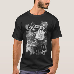 T-shirt Hockey Papa, Black Grunge Field Hockey