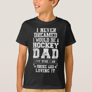 T-shirt Hockey Papa Fun Fête des pères Tee Dads Cadeau