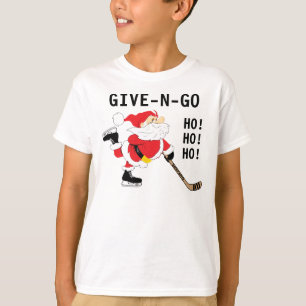 T-shirt Hockey Père Noël Patinage Noël Donner N Go