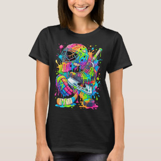 T-shirt Hockey Player Drip Ice Cream Dripping Boys Kids