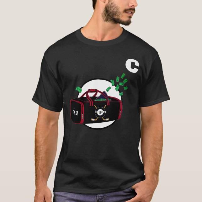 T-shirt Hockey Sac argent (Devant)