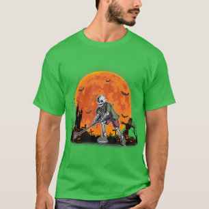 T-shirt Hockey Skeleton Halloween Joueur de hockey Hallowe