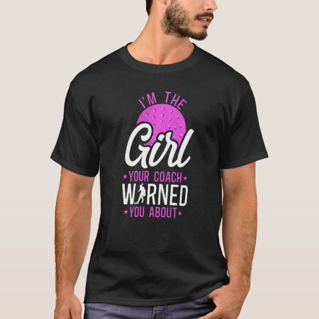 T-shirt Hockey sur gazon Je suis la fille votre entraîneur (Devant)