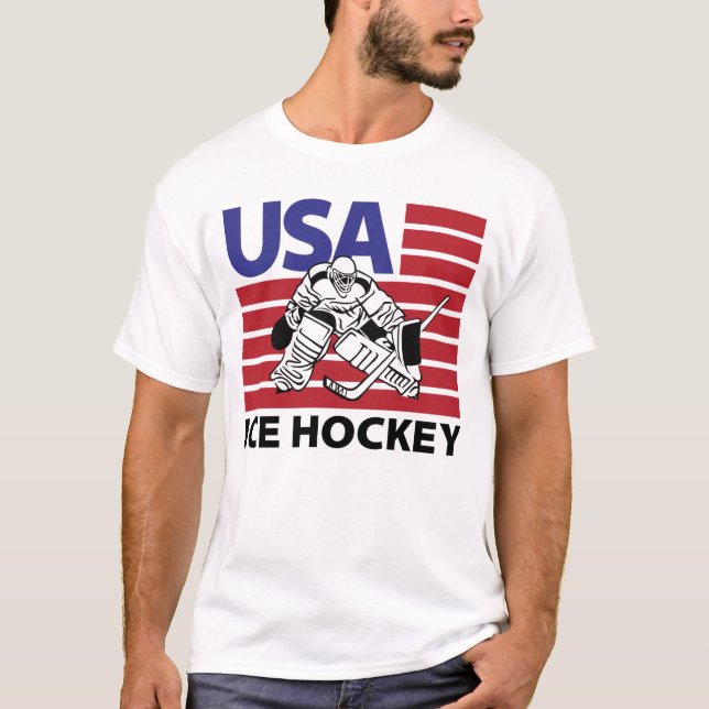 T-shirt Hockey sur glace aux États-Unis (Devant)