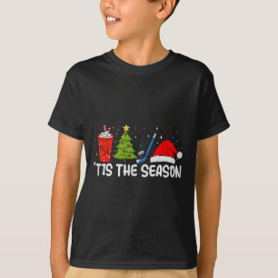 T-shirt Hockey sur glace C'est la saison Noël drôle Hockey