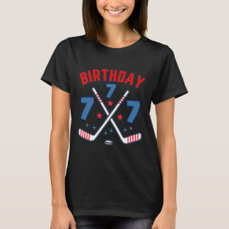 T-shirt Hockey sur glace Sept Anniversaire Garçon 7e Fête