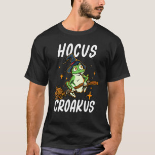 T-shirt Hocus Croakus Funny Frog Witch Halloween Pun Costu
