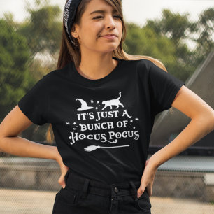 T-shirt Hocus Pocus Chat Noir Sorcière Femme Halloween