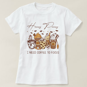 T-shirt Hocus Pocus Rétro J'Ai Besoin De Café Pour Concent