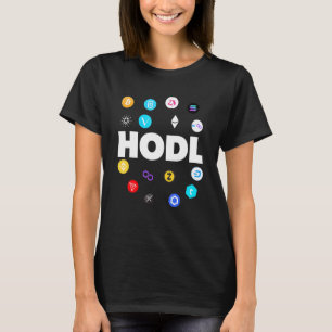 T-shirt Hodl Bitcoin Ethereum Cardano Xrp Cryptomonnaie B