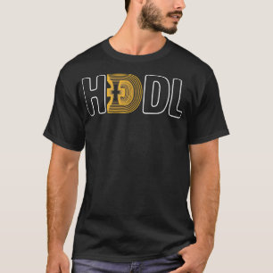 T-shirt Hodl Dogecoin or moderne typographie art cadeau