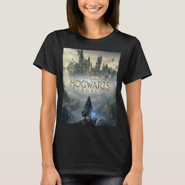 T-shirt Hogwarts Legacy Wizard Adventure Magic Game Poster (Devant)