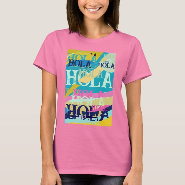 T-shirt Hola colorée Abstraite (Devant)