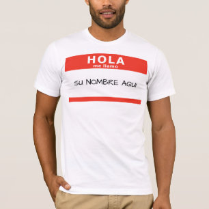 T-shirt hola je llamo