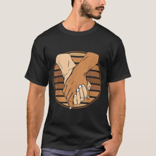 T-shirt Holding Hands Black History Mois BLM Melanin Coup