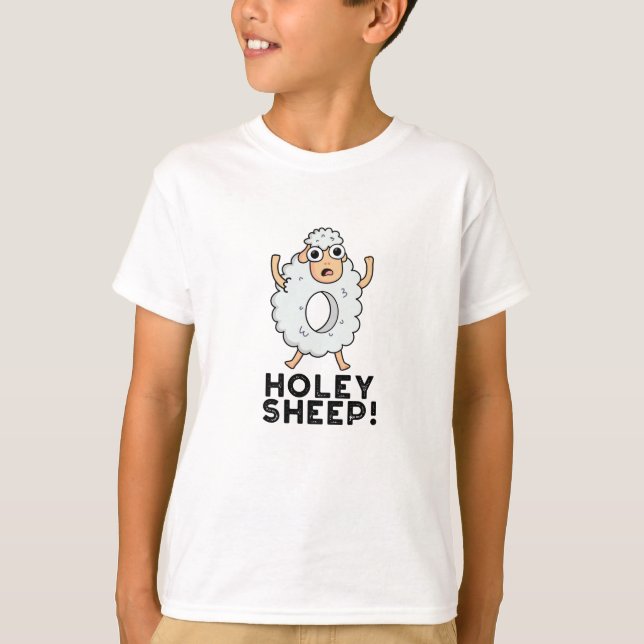 T-shirt Holey Sheep Funny Animal Pun (Devant)