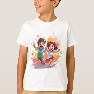 T-shirt Holi - Jumping coloré pour enfants