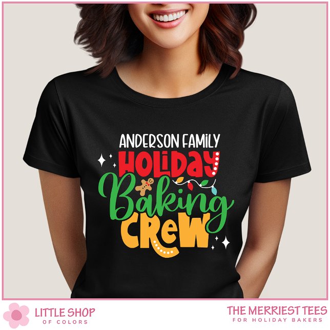 T-shirt Holiday Baking Crew Customizable Family Christmas (Créateur téléchargé)
