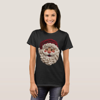 T-shirt Holiday Fun - Faux Yarn Santa 