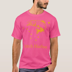 T-shirt Hollandais Harbour Saumon Alaska State Flag Fishin