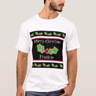 T-shirt Holly et Baies de Noël Personnalisés