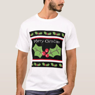 T-shirt Holly et Baies de Noël Personnalisés