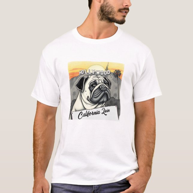 T-shirt Hollywood Carlin California Livin (Devant)