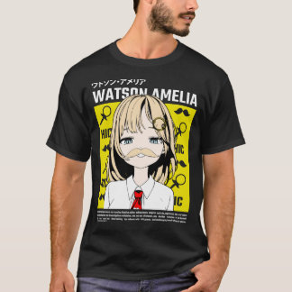 T-shirt Hololive EN Amelia Watson Smug Mustache   