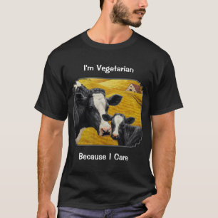T-shirt Holstein Végétarien de la ferme de vache et de vea