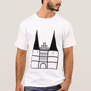 T-shirt Holstentor, Lübeck Art minimaliste, repères
