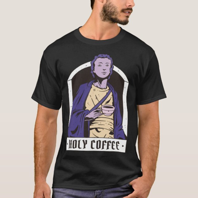 T-shirt Holy Coffee Bean Caffeine (Devant)