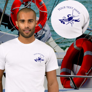 T-shirt Homard Nautique ajouter votre nom / texte