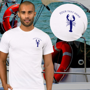 T-shirt Homard Polo Nautique ajouter votre nom / texte
