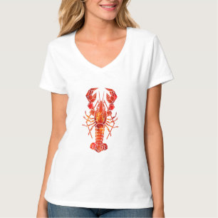 T-shirt Homard polygonal rouge