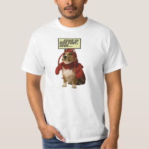 T-shirt Homard rouge de fort de chien