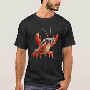 T-shirt Homards Crustacés Gros Crabe Homards Rouges Mignon