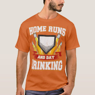 T-shirt Home Runs Et Jour Boire Sports De Baseball