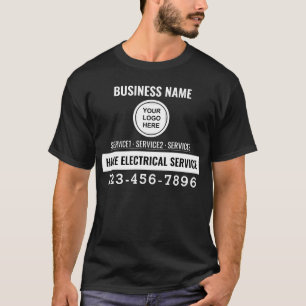T-shirt Home service électrique code QR Logo travail perso