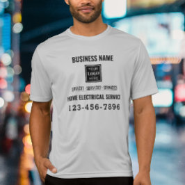 T-shirt Home service électrique code QR Logo travail perso