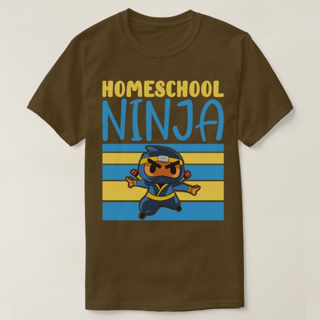 T-shirt Homeschooler Ninja Learning Homeschooling (Design devant)
