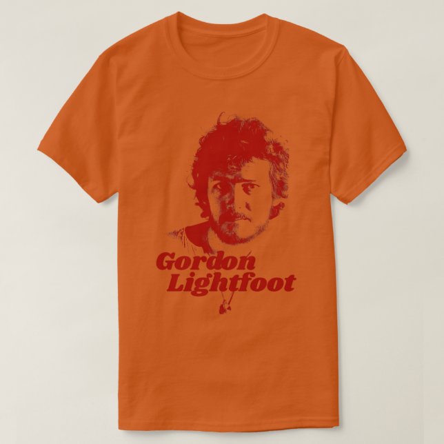 T-shirt Hommage à Gordon Lightfoot en rouge aussi en vert  (Design devant)