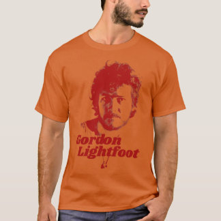 T-shirt Hommage à Gordon Lightfoot en rouge aussi en vert 