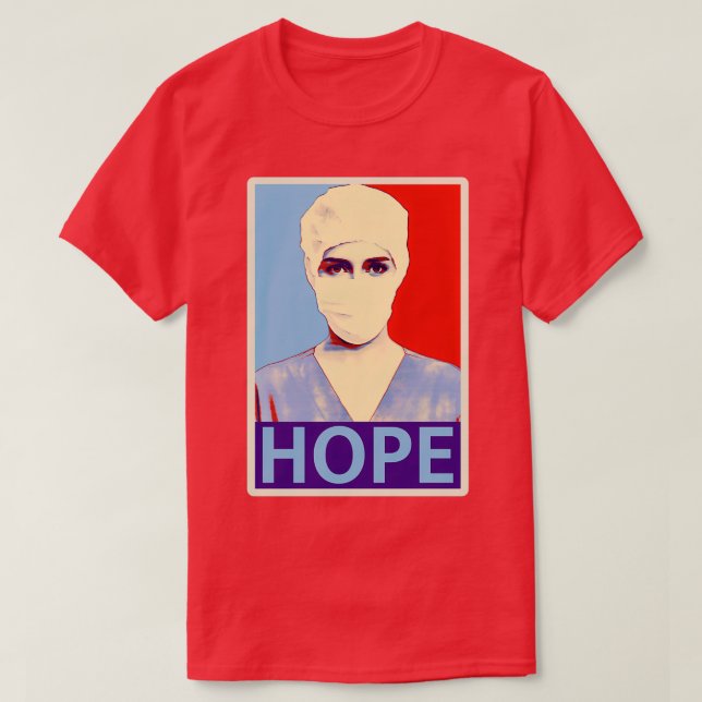 T-shirt Hommage à Nurse HOPE à Shepard Fairey Style (Design devant)