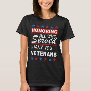 T-shirt Hommage À Tous Ceux Qui Ont Servi, Jour Des Ancien
